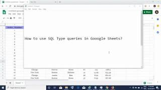 How to Use Queries in Google Sheets