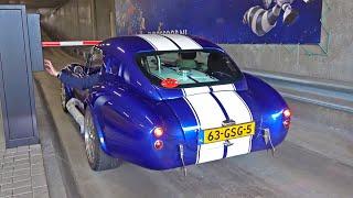 Shelby AC Cobra Coupe At A Car Meet Rumbling Exhaust Sound