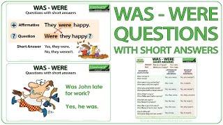 WAS  WERE - Questions with Short Answers