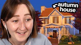 living out my cozy fantasy & building an autumn house in the sims