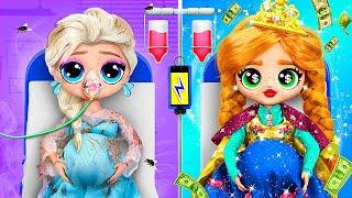 Rich Anna and Broke Elsa Became Mommies  32 Frozen DIYs