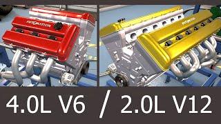 Big V6 vs Small V12 Automation Game