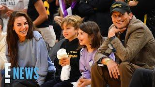 Ashton Kutcher Mila Kunis and Their Kids Make FIRST Public Appearance as a Family  E News