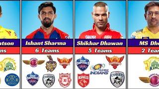 Top Cricketers With How Many TEAMS They Played For in IPL