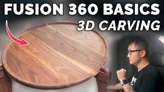 Fusion 360 CNC 3D Carving Tutorial for Beginners 2023  HOW TO CAM Basics