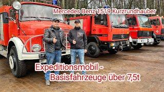 Expeditionsmobil - Basisfahrzeuge über 75t.  Fahrzeugvorstellung  Mercedes Benz 1519 Kurzrundhauber