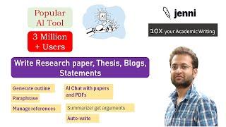 Best AI tool for academic writing  How to write research paper using Jenni  Complete Tutorial.