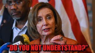 Pelosi SNAPS at reporter Am I speaking English?