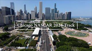 Chicago NASCAR 2024 Street Race - Full Track Aerial Preview  4K Drone Footage