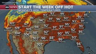 Much of the U.S. will experience extreme heat this week