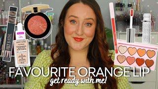 GET READY WITH ME WITH MY NEW *FAVOURITE* ORANGE LIP Beauty Bay Revolution Plouise Milani & MORE