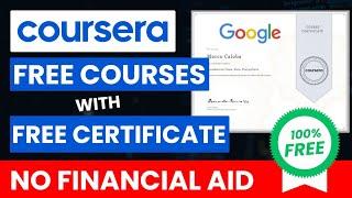 How To Get Paid Coursera Courses for FREE with Certificates in 2024  Without Financial Aid