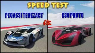 PEGASSI TEZERACT VS X80 PROTO - SPEED TEST DRAG RACE - GTA 5 ONLINE