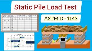 Static Pile Load Test  Vertical Pile Load Test  ASTM D - 1143  All About Civil Engineer