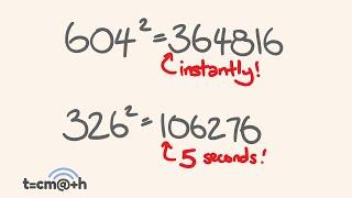 Square ANY number up to 1000 in 5 seconds - math trick