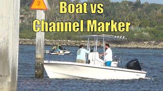 Boat vs Channel Marker  Miami Boat Ramps  Boynton Beach  Wavy Boats  Broncos Guru