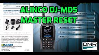 ALINCO DJ-MD5 MasterFULL Reset remember to back up first