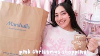 SHOP WITH ME  pink girly christmas decor hunting + haul 