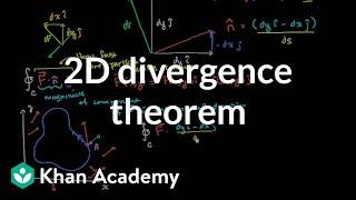 2D divergence theorem  Line integrals and Greens theorem  Multivariable Calculus  Khan Academy
