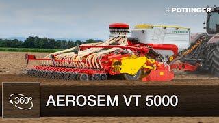 AEROSEM VT 5000 trailed pneumatic seed drill combinations – Walkaround  PÖTTINGER