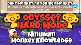 BTD6 Odyssey  Hard Mode Tutorial  No Monkey Knowledge  Dart Monkey and Sniper Monkey