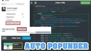 Script HTML - Auto Pop Under Para Blog tumblr y wordpress