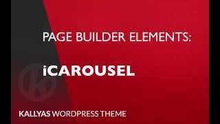 Icarousel Page Builder Element in Kallyas WordPress theme v4.0 