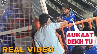 Hardik pandya hit Barricades and Mis Behave with Fans After Mi lost match against SRH