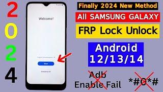 Finally 2024 New Method  All Samsung FRP BypassUnlock All Android 121314  Google Account Remove