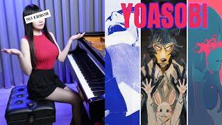 YOASOBI「Racing into the Night  Blue  Kaibutsu Monster」Lyrical Version Rus Piano