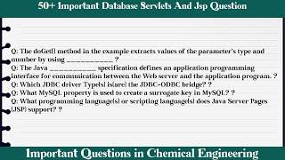 MCQ Questions Database Servlets And Jsp with Answers