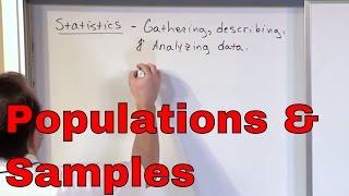 Lesson 2 - What is a Population in Statistics?  Online Statistics Course