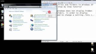 Show hidden files and folders in Windows XP & Vista & 7 Step By Step Tutorial.avi