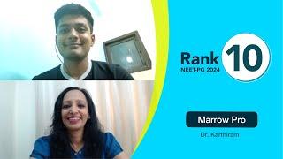 “Solving GTs frequently helped me tailor my preparation” - Rank 10 NEET-PG‘24 Dr Karthiram Pro