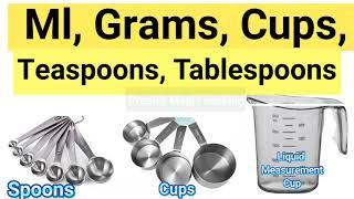 Baking Conversion Chart  Ml  Grams  Cups  Tablespoon  Teaspoon