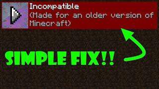 FIX Incompatible - Made For An Older Version Of Minecraft Texture Pack FASTER TUTORIAL IN DESC
