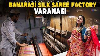 Visiting Banarasi silk saree Factory Varanasi  Most Expensive Saree of Rs. 2 Lakh Handloom factory