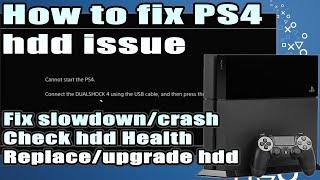 How to fix PS4 hdd issue  Replaceupdate hdd  Check health