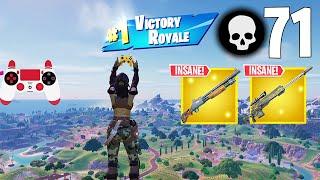 71 Elimination Solo Vs Squads Gameplay Wins Fortnite Chapter 5 PS4 Controller