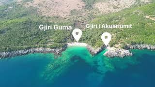 Gjiri i Akuariumit  Gjiri Guma  Small virgin bay between Himara and Livadi beach  Dji Mini 3 Pro