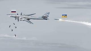 Scary moment Russia loses another Strategic heavy bomber Tupolev Tu-95 and several soldiers.