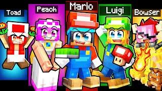 10 Friends on one MARIO BLOCK in Minecraft