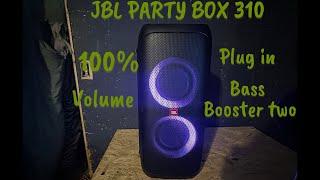 JBL party box 310 100% volume plug in bass booster two