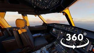 360 VR  X-Plane 12 — Landing at Vancouver CYVR. Co-pilot view.