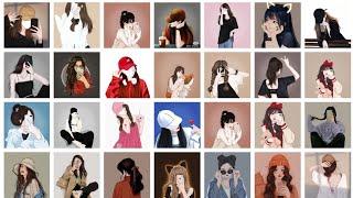 Beautiful cartoon dpz for girlsNew profile wallpaper  cute girls dp pic anime dp#wallpaper# 