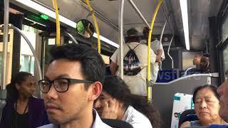 Baseball bat used during intense fight on a public bus