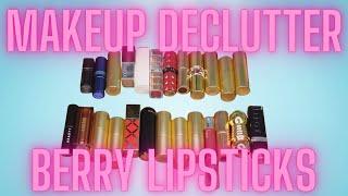 Makeup Declutter - Berry Lipsticks - 2023