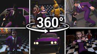 360° Purple GuyWilliam Afton Compilation - Five Nights at Freddys SFM VR Compatible