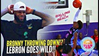 BRONNY James 1st In-Game DUNK? Gets LeBron OUT OF HIS SEAT Going Wild Crowd GOES CRAZY