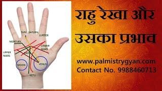 राहु रेखा और उसका प्रभाव  Rahu Rekha and its effects  Palmistry gyan  9988460713